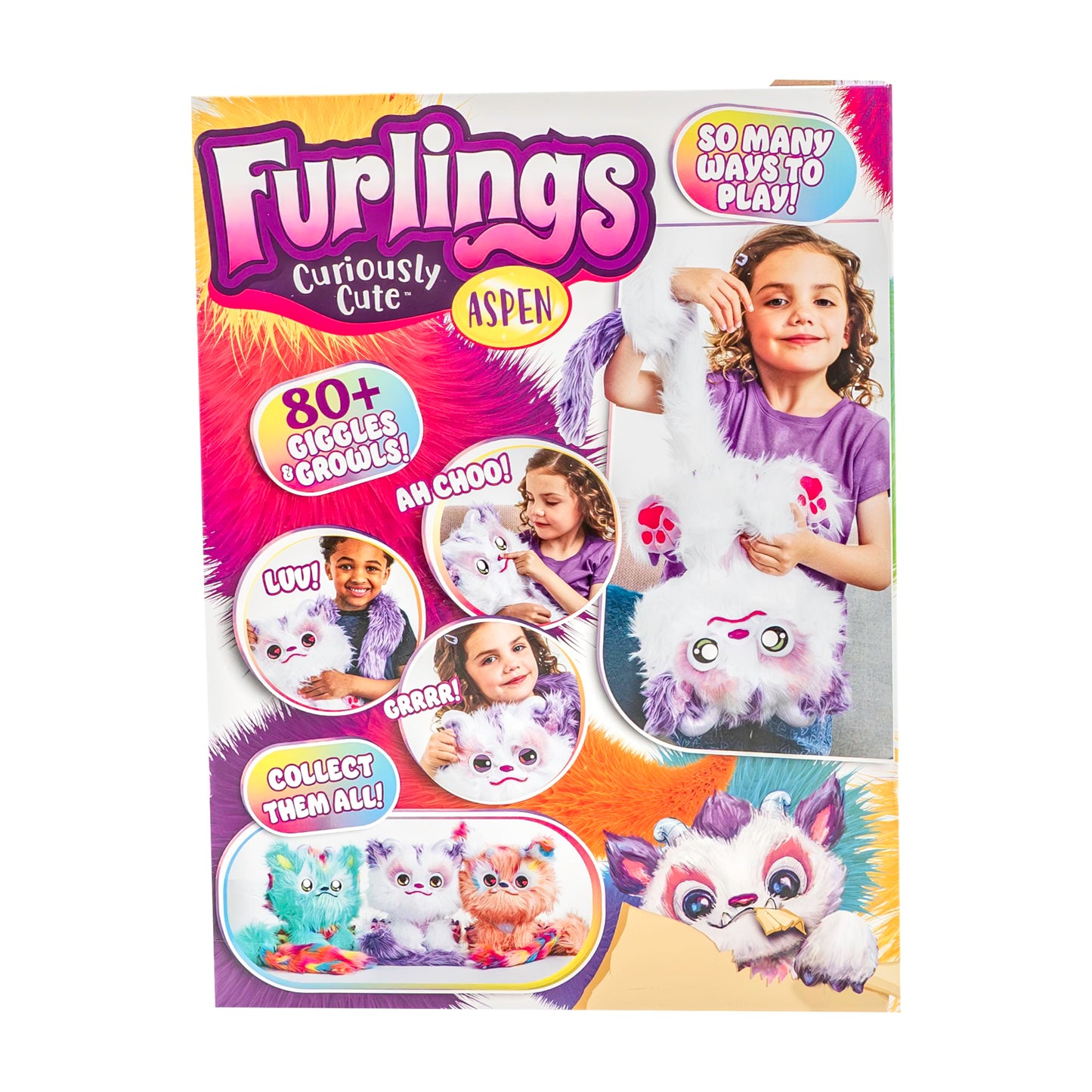 Furlings Aspen 13in Interactive Plush – 80+ Sounds & Animations | Gift for Kids 3+