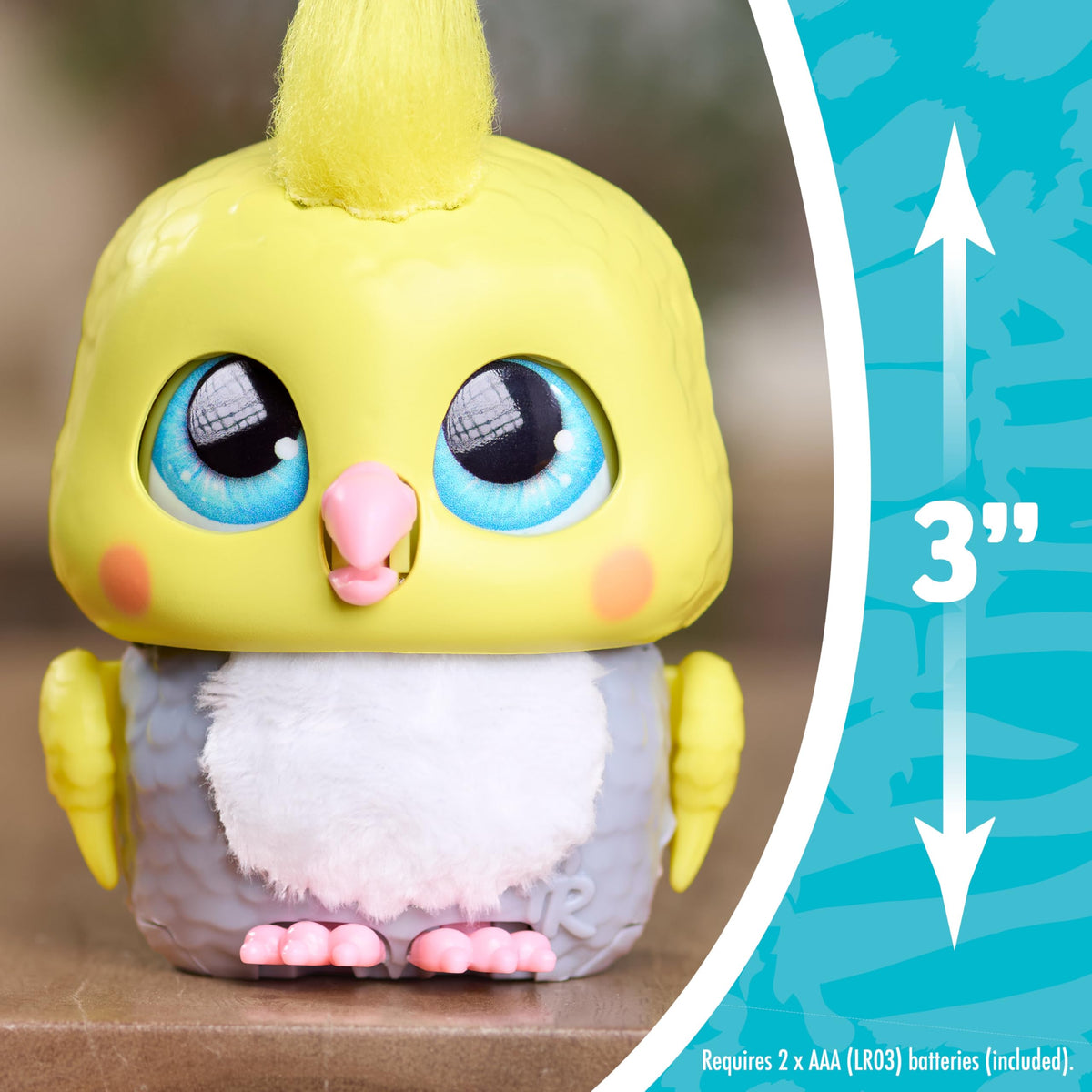 furReal Handfuls Chirps the Cockatoo – 3.5-Inch Interactive Toy for Kids 4+