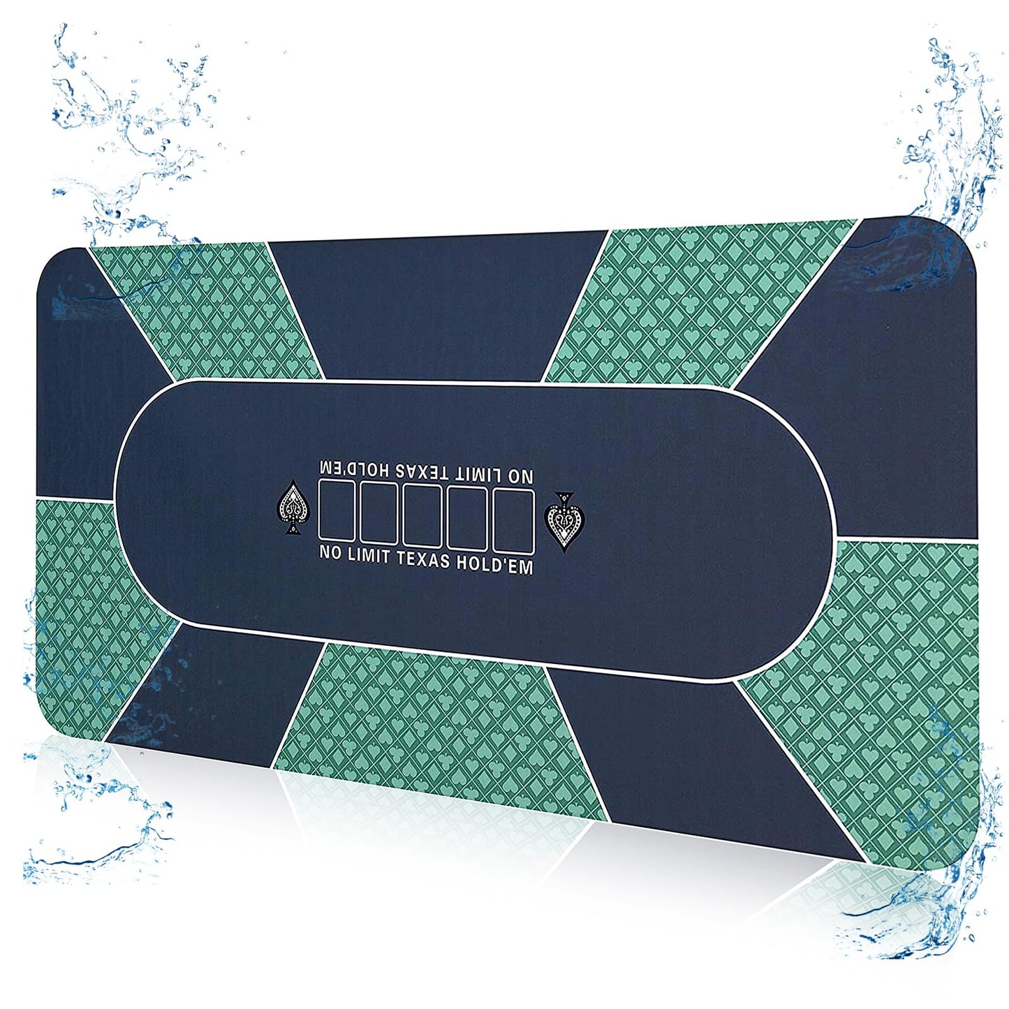 FURUISEN Waterproof Poker Mat 70" x 35" – 8-Player Table Top with Zipper Tote
