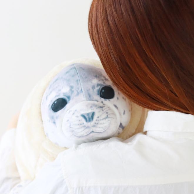 Furvana 20in Chubby Blob Seal Pillow - Cute Ocean Plush Toy for Room Decor