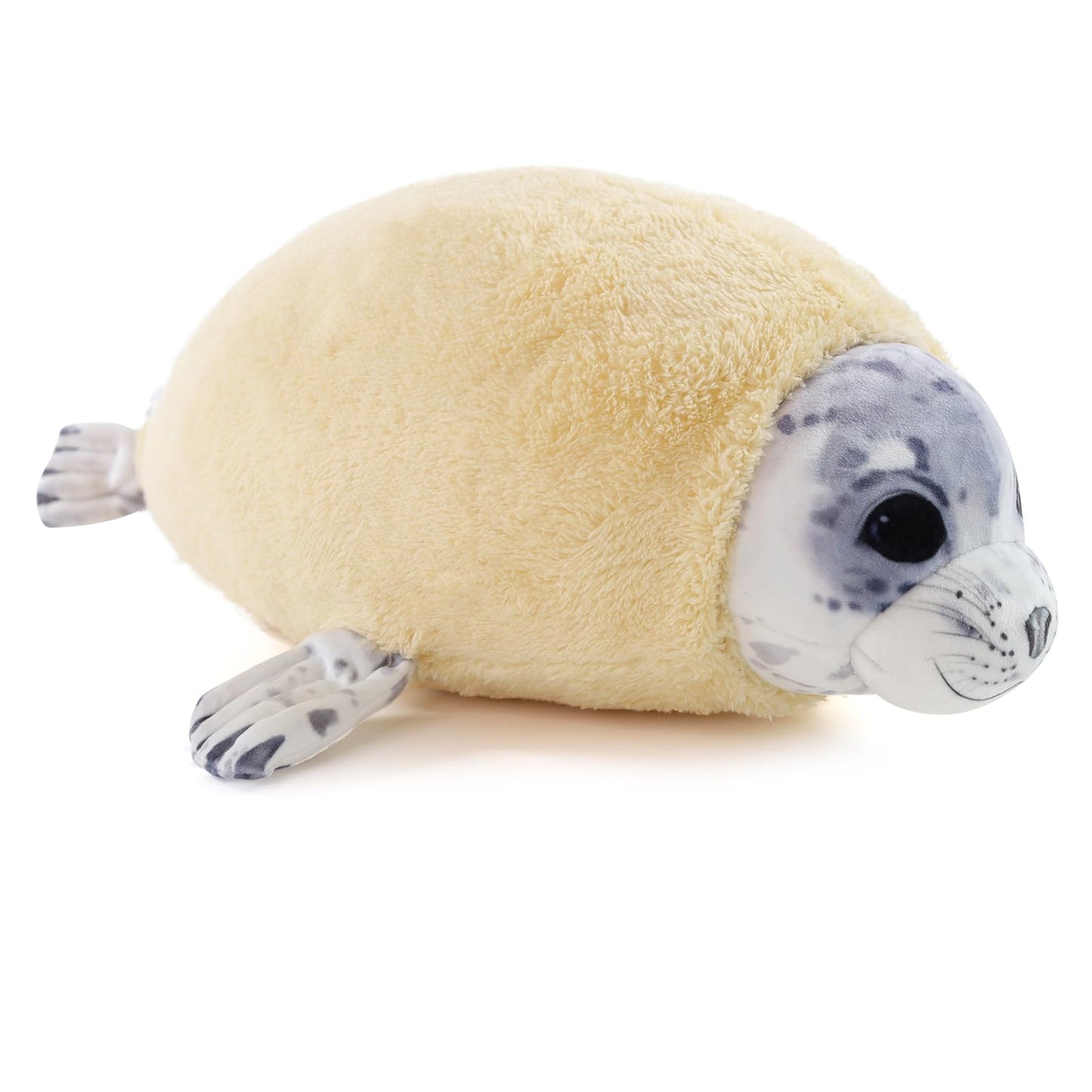 Furvana 20in Chubby Blob Seal Pillow - Cute Ocean Plush Toy for Room Decor
