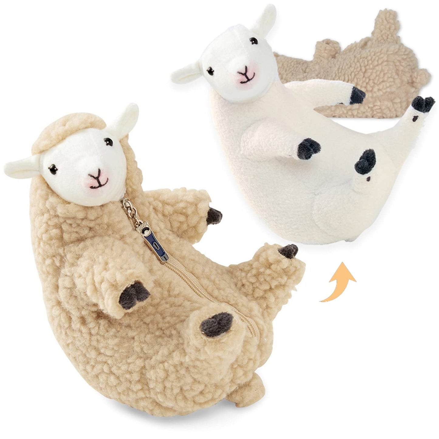 Furvana Shaved Sheep Plush Toy – Soft Lamb Stuffed Animal for Sleep, Play, and Gifts
