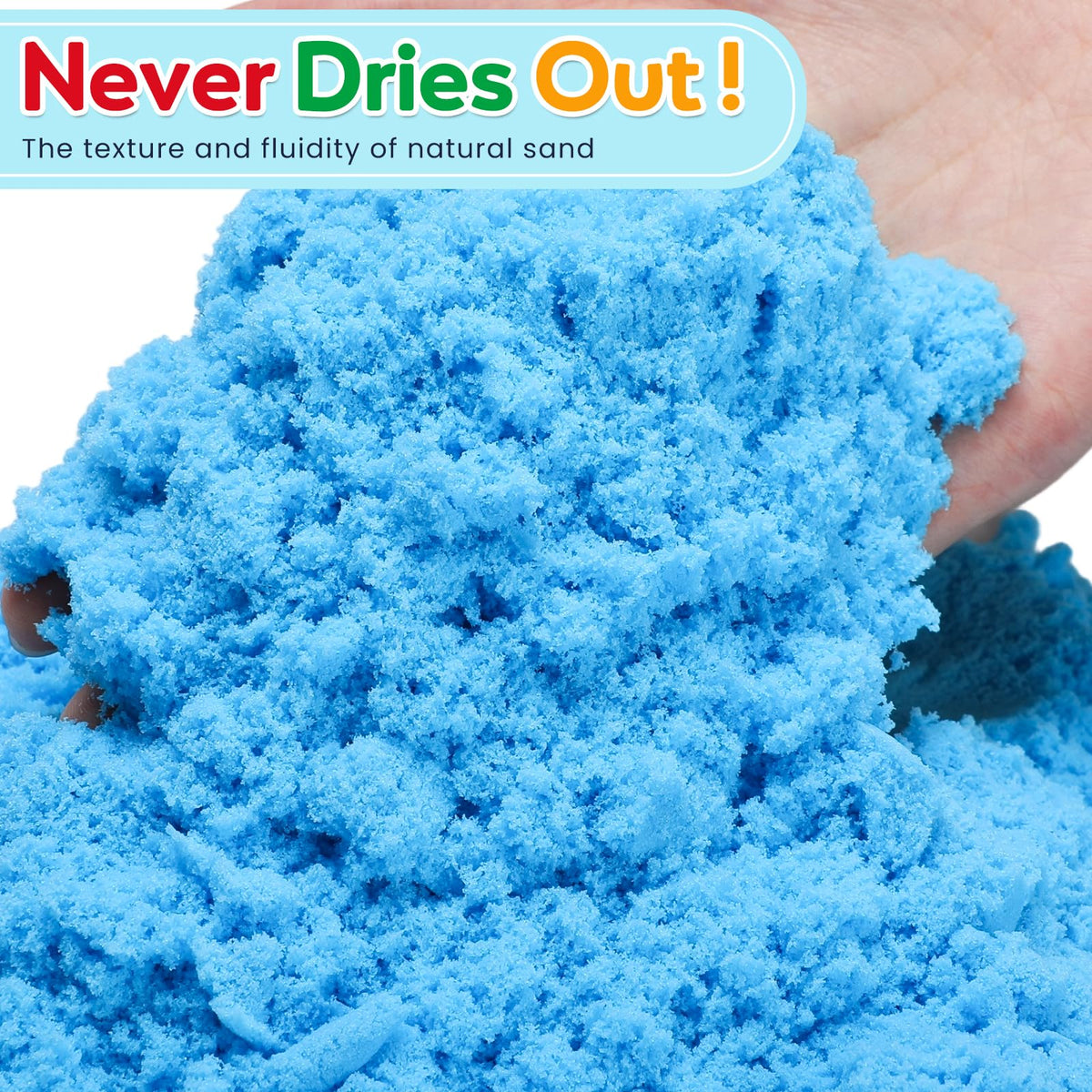 FURWEY 6.6lbs Play Sand – 3-Color Sensory Sand for Creative Shaping & Molding
