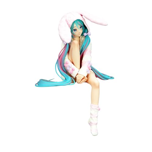 FURYU Hatsune Miku Noodle Stopper Figure - Rabbit Ear Hood Pajama - Official Licensed Collectible