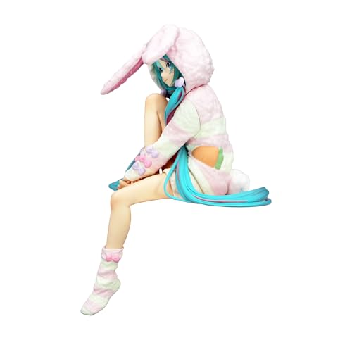FURYU Hatsune Miku Noodle Stopper Figure - Rabbit Ear Hood Pajama - Official Licensed Collectible