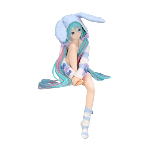 FuRyu Hatsune Miku Noodle Stopper Figure - Rabbit Ear Hood Pajama (Blue Color ver.)
