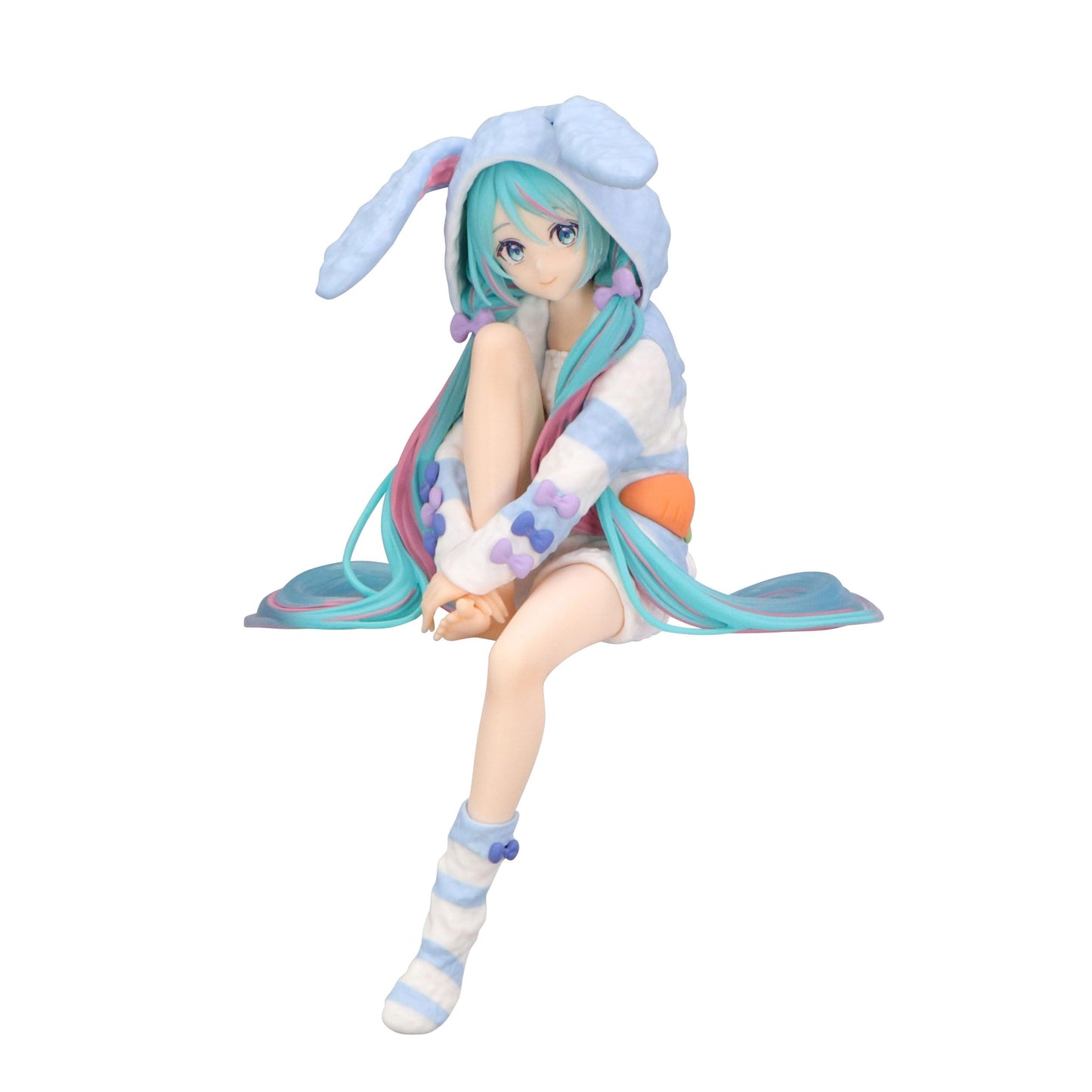 FuRyu Hatsune Miku Noodle Stopper Figure - Rabbit Ear Hood Pajama (Blue Color ver.)