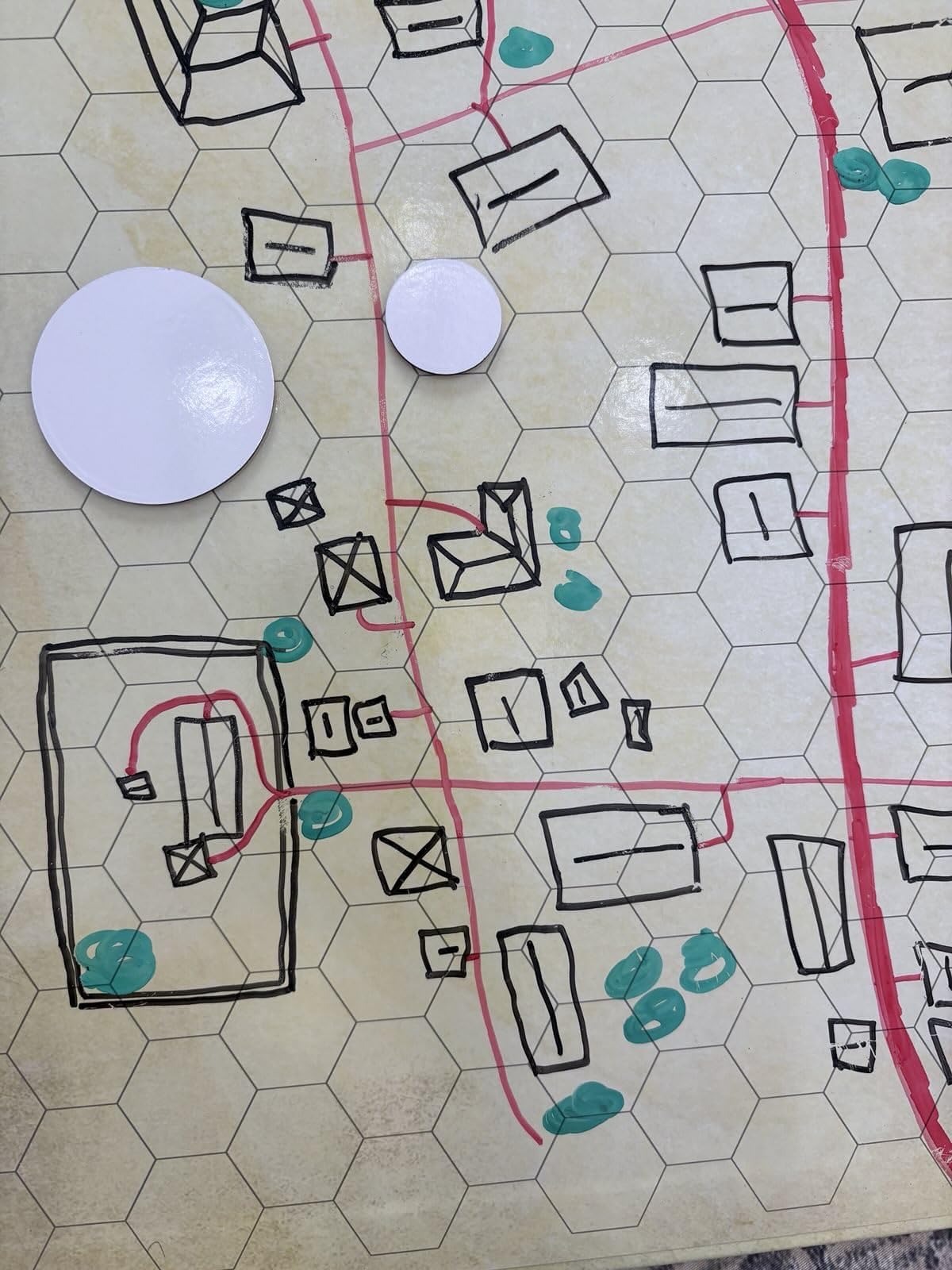 Futhark 100 Dry Erase Tokens for DND – Reusable 1-Inch & 2-Inch Circle Markers (100 PCS)