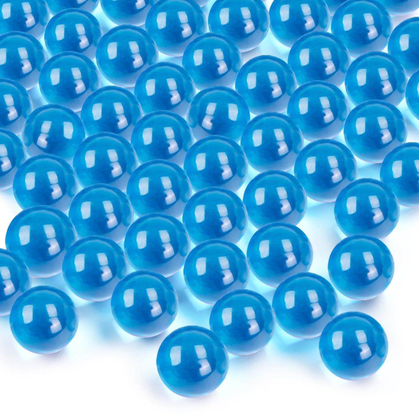 FuturePlusX Light Blue Glass Marbles – 1LB Vase Fillers, Clear Glass Beads for Aquarium Decor