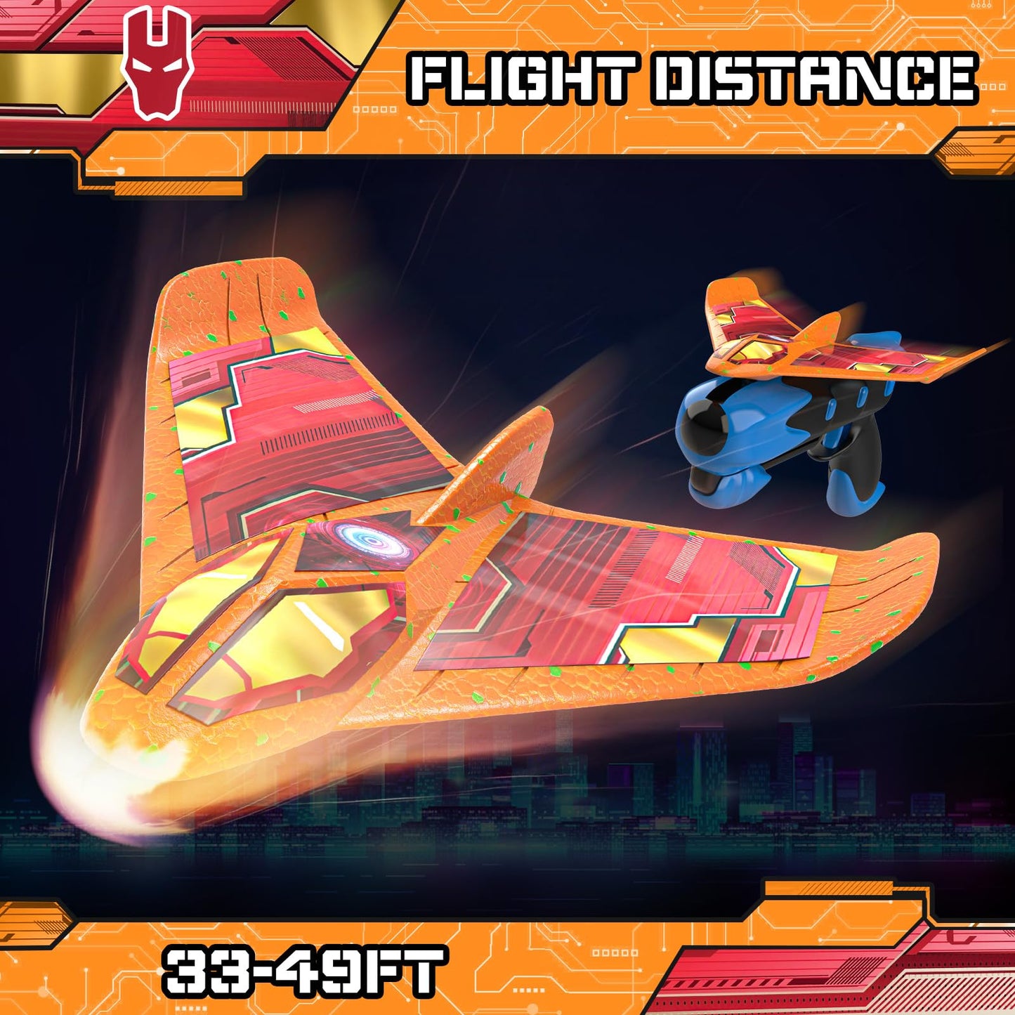 Fuwidvia 6 Pack LED Foam Airplane Toys – Outdoor Flying Planes for Kids Ages 3-12