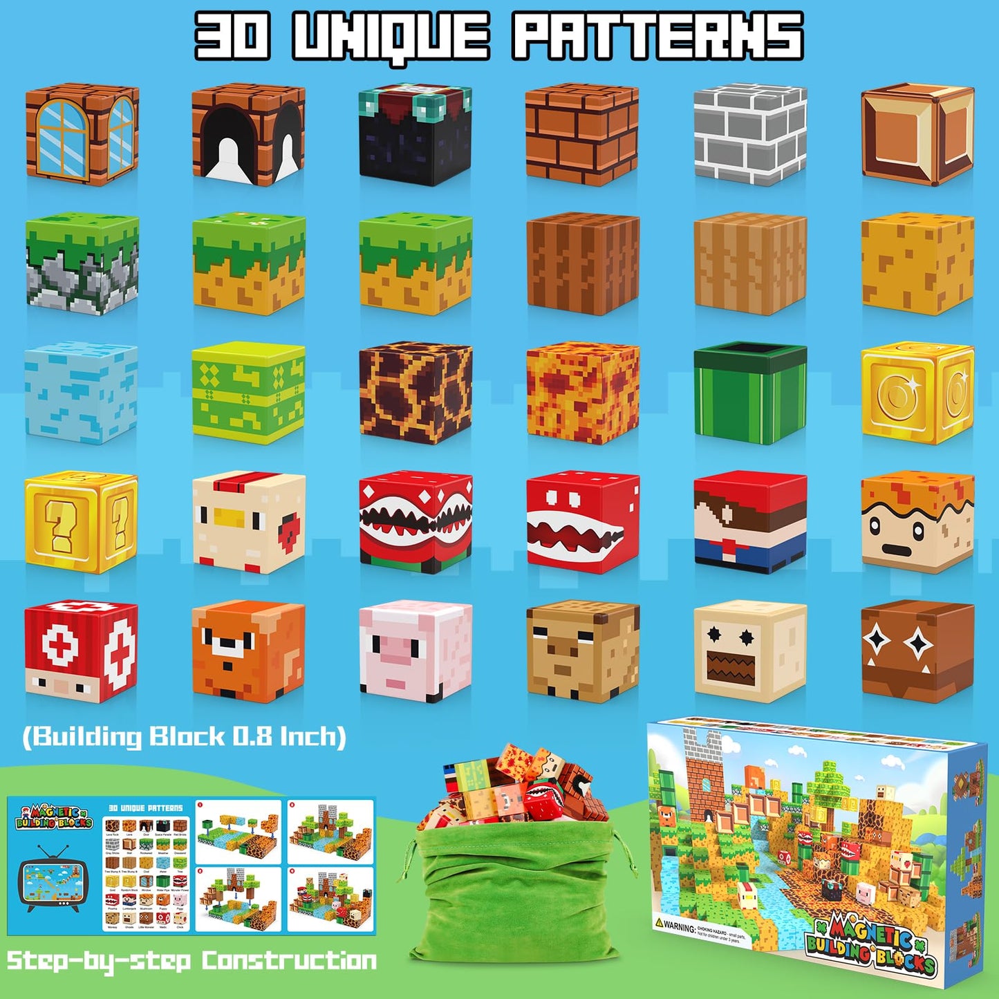 Fuwidvia Magnetic Blocks – 100PCS STEM Building Toys for Kids 3-13