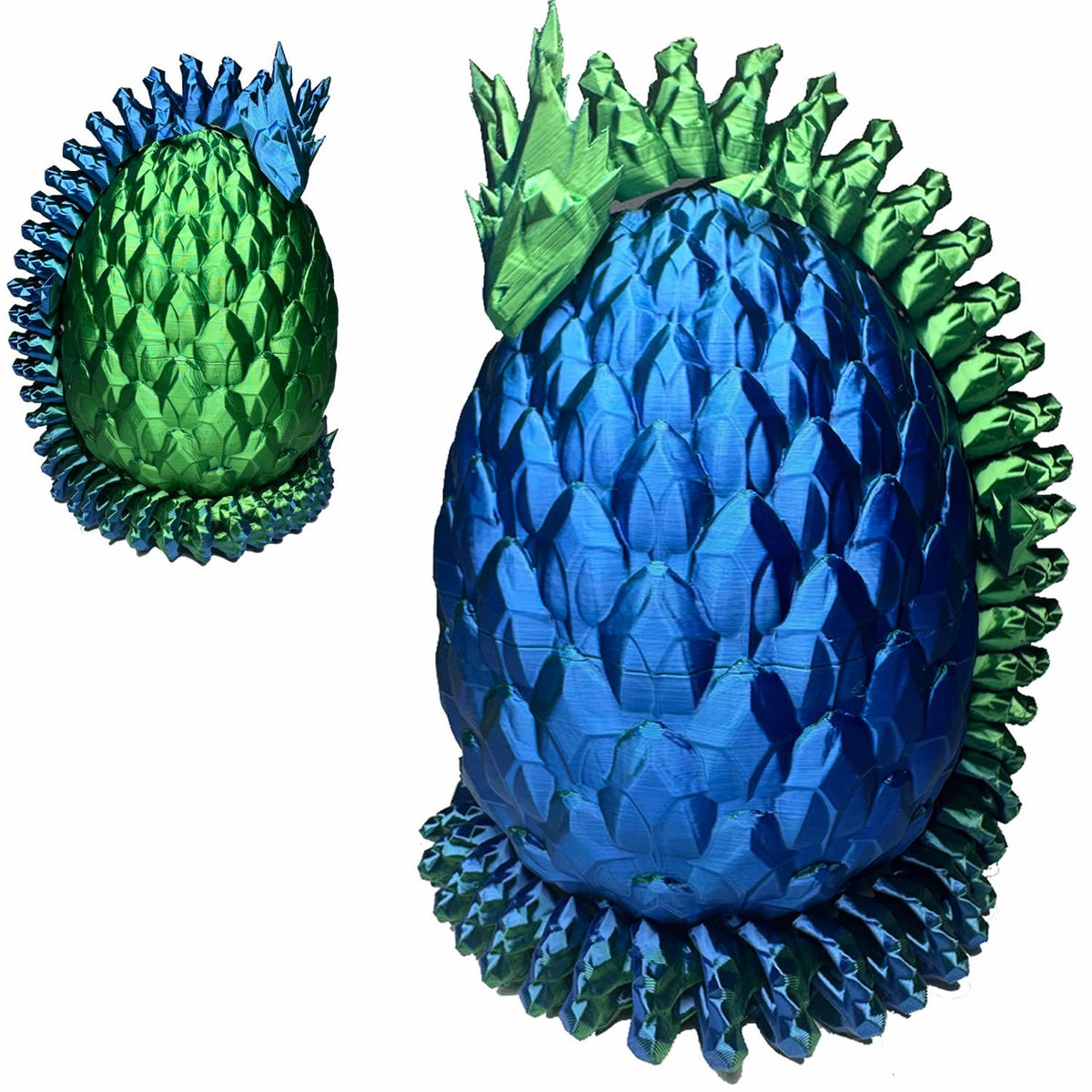 Fuwkeo 5-inch Dual-Color Dragon Egg with 12.7-inch Flexible Crystal Dragon - Mythical Surprise Gift