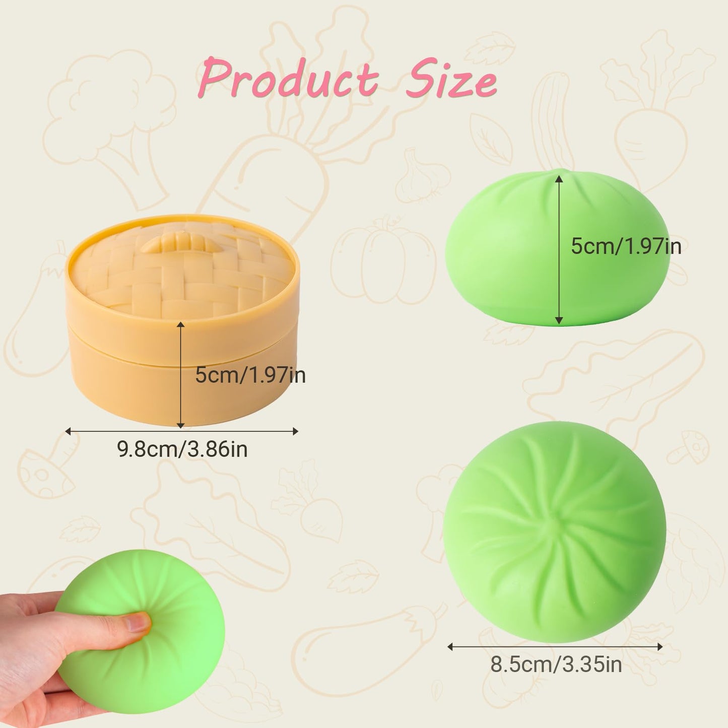 FUYUANLIEV Dumpling Squishy – Mystery Box Fidget Toy for Stress Relief (Green)