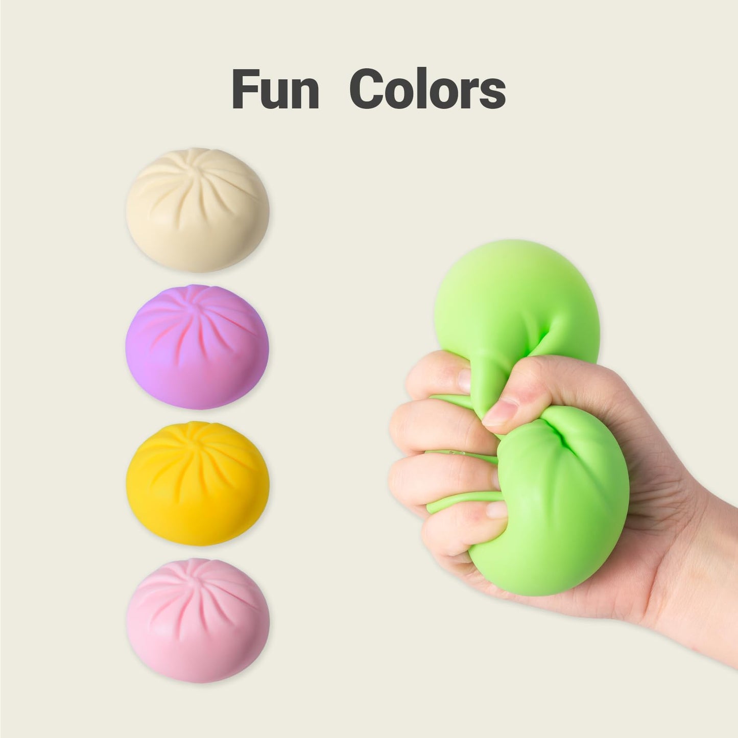 FUYUANLIEV Dumpling Squishy – Mystery Dumpling Box Fidget Toy for Adults & Teens (White)