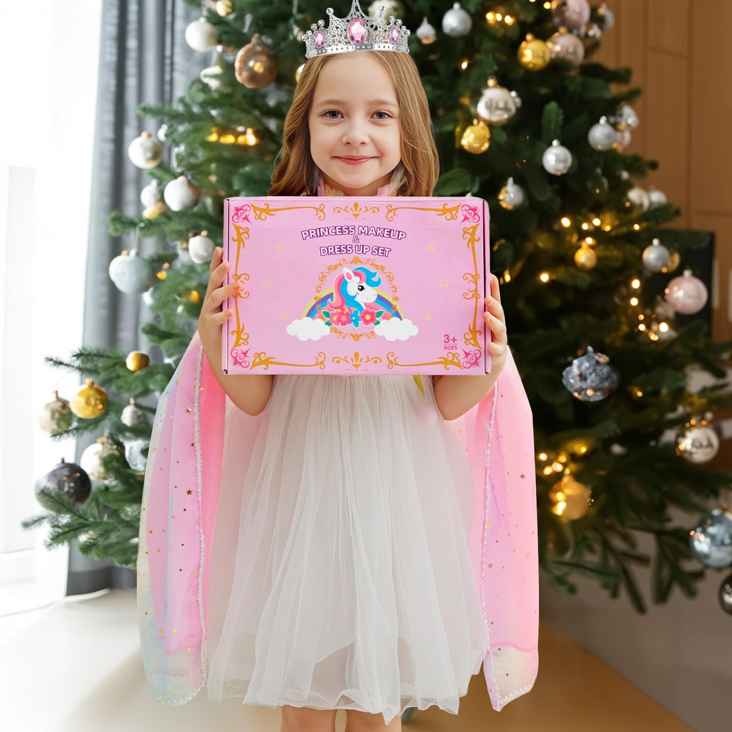 Fuzmo Kids Makeup Kit for Girls 3-6 | Non-Toxic Dress-Up & Princess Set