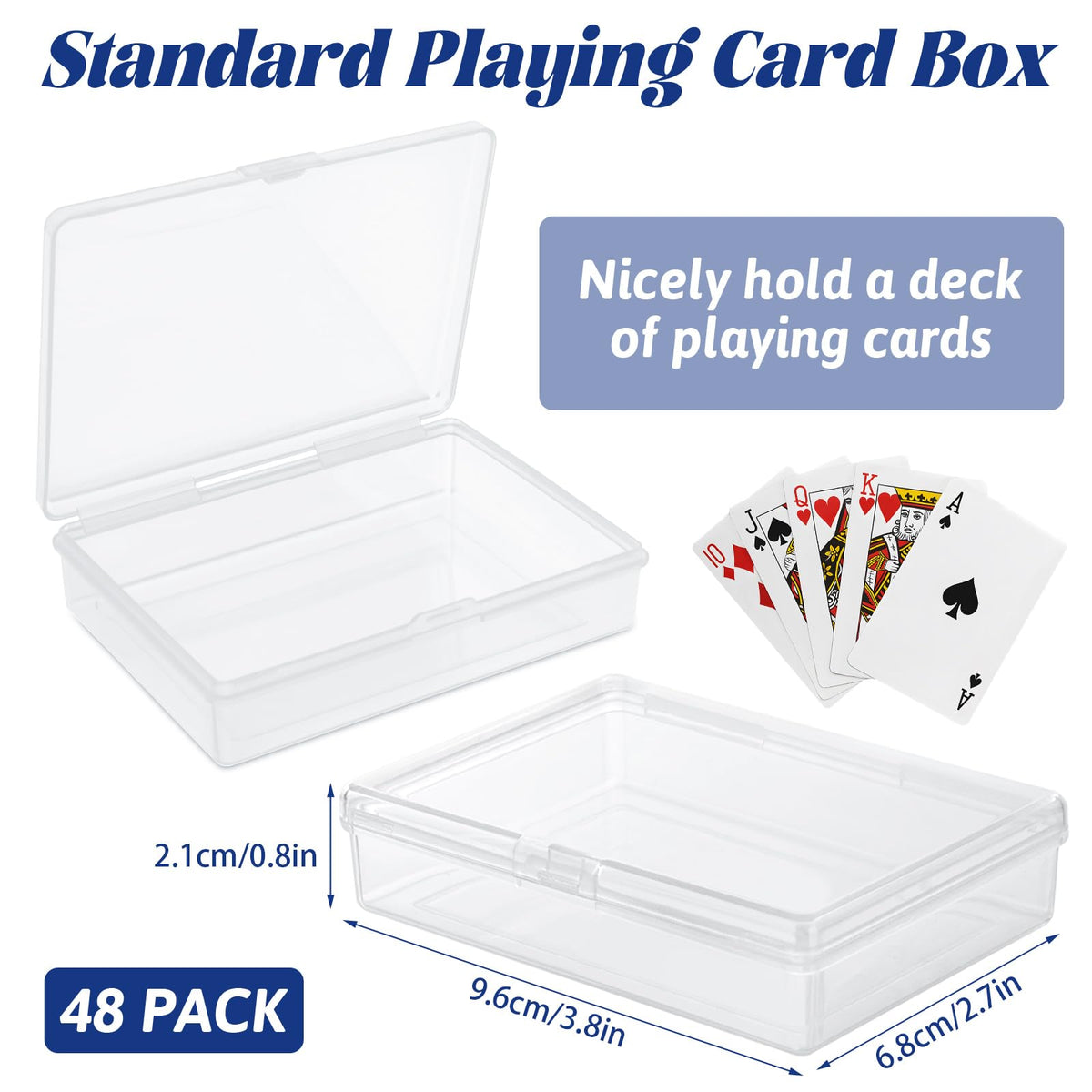 FVIEXE 24-Pack Card Case – Clear Plastic Card Storage Boxes for Standard Size Cards