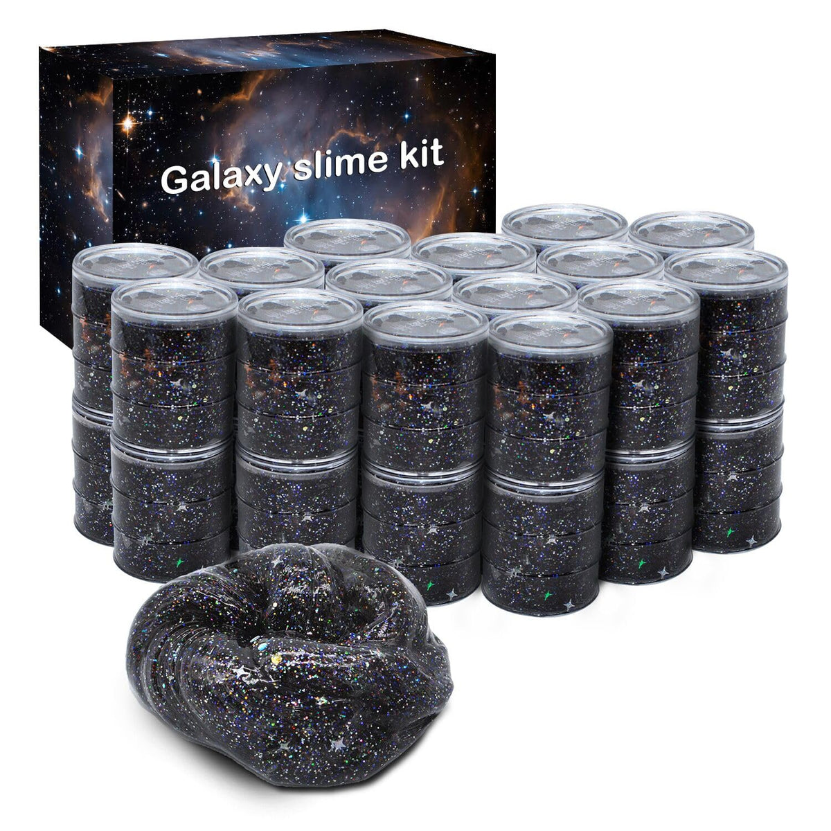 fvnwrtuxi 24 Pack Galaxy Star Slime – Non-Sticky Stress Relief Slime Toys for Kids