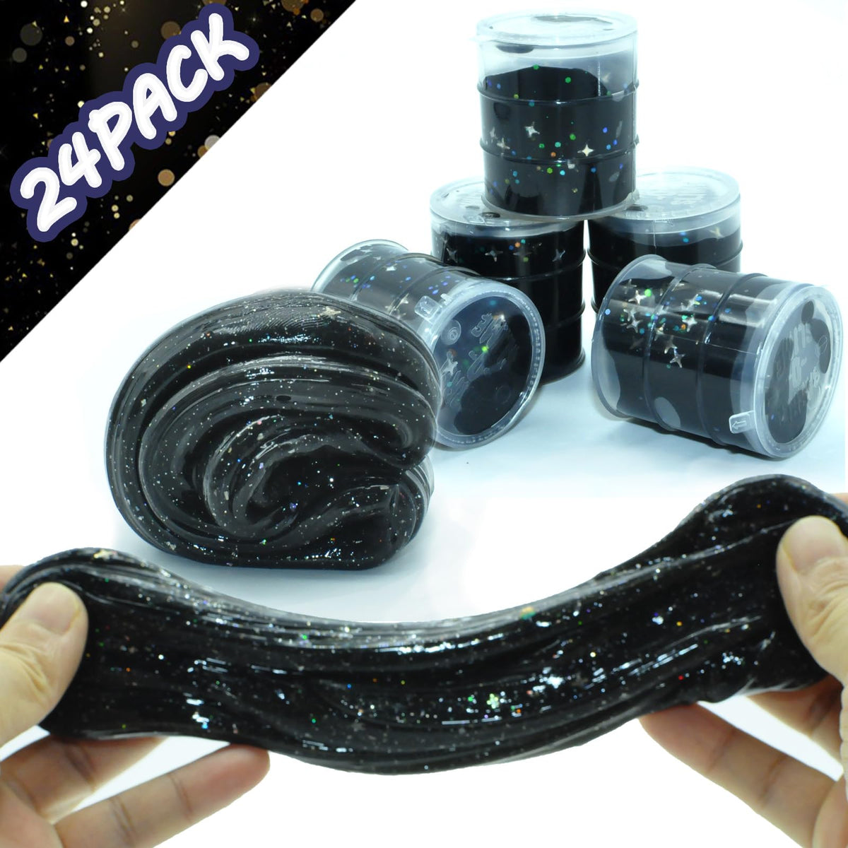 fvnwrtuxi 24 Pack Galaxy Star Slime – Non-Sticky Stress Relief Slime Toys for Kids