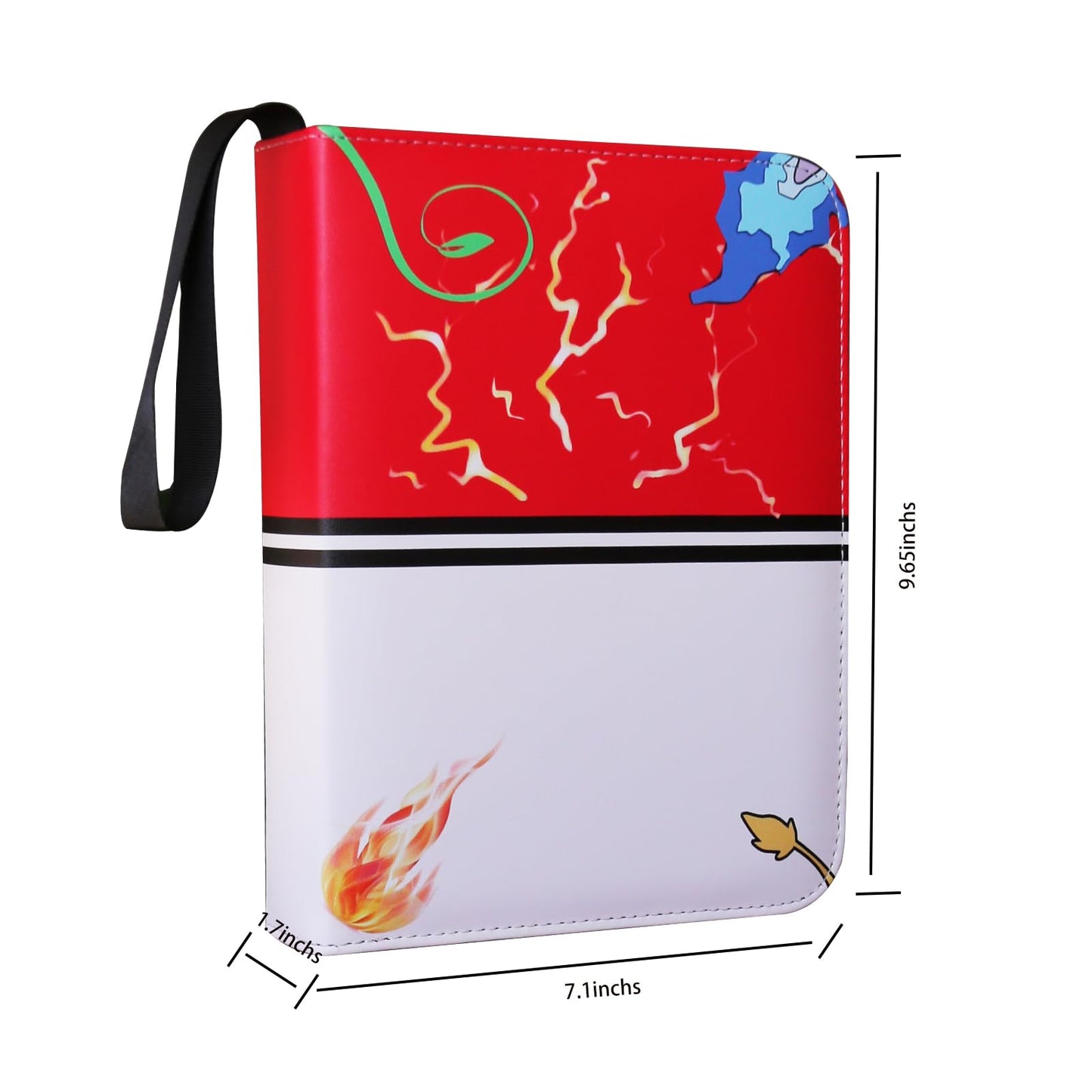 fweel 4-Pocket Trading Card Binder with Zipper — 400 Card Capacity, PU Leather