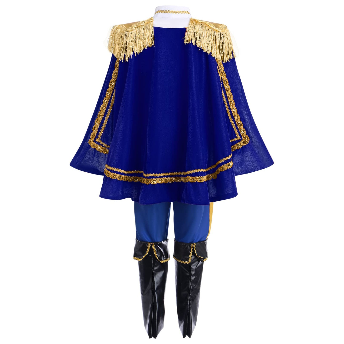 FYMNSI Boys Prince Charming Costume – Deluxe 7-Piece Royal Outfit for Kids 9-10T