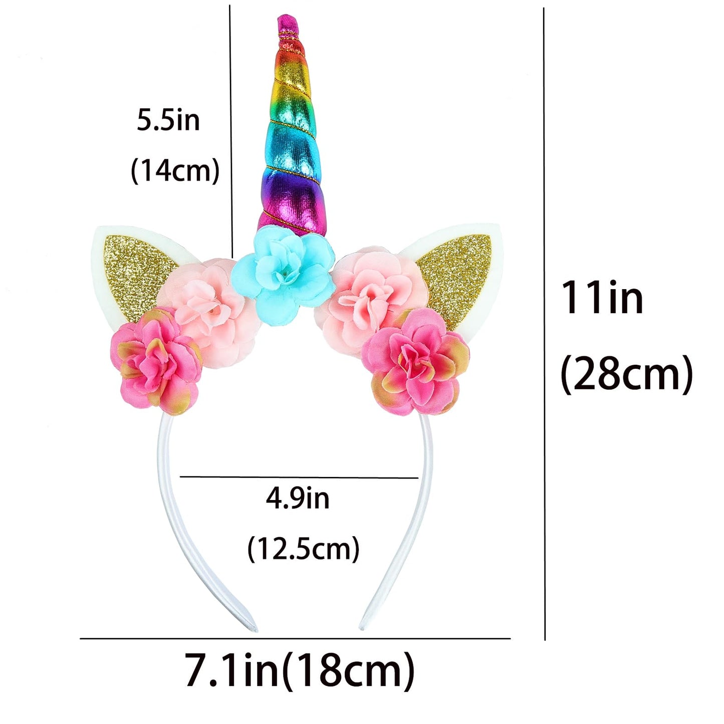 FYUVYRN Unicorn Headband – Glitter Horn Crown for Parties, Halloween & Cosplay