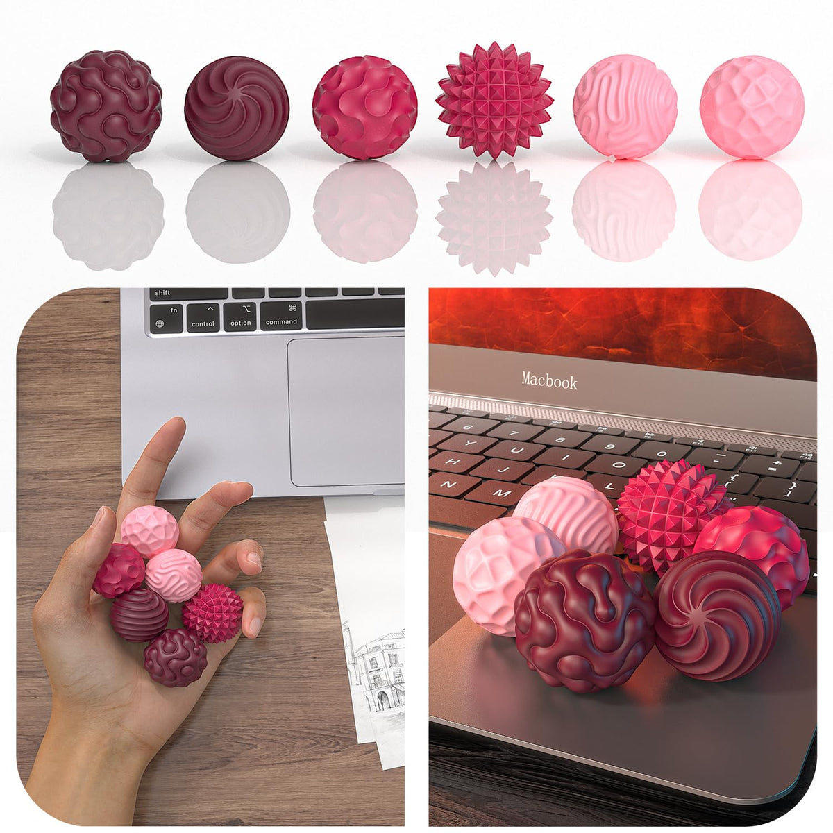 FZChenrry Magnetic Fidget Balls – Silicone Sensory Stress Relief Toy for Adults & Teens