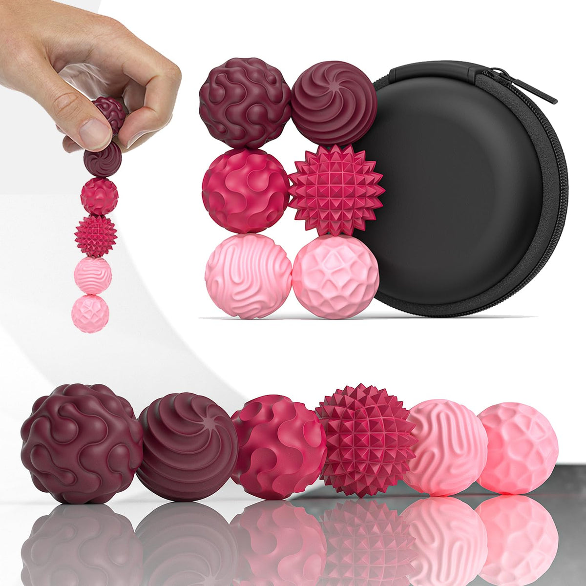 FZChenrry Magnetic Fidget Balls – Silicone Sensory Stress Relief Toy for Adults & Teens