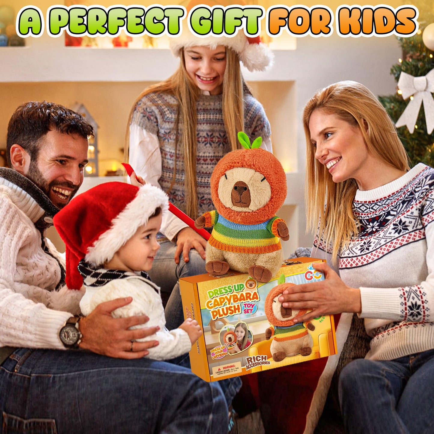 G.C 13 Pcs Plush Toys with Clothes Accessories — Dress Up & Pretend Play for Kids Aged 3-8