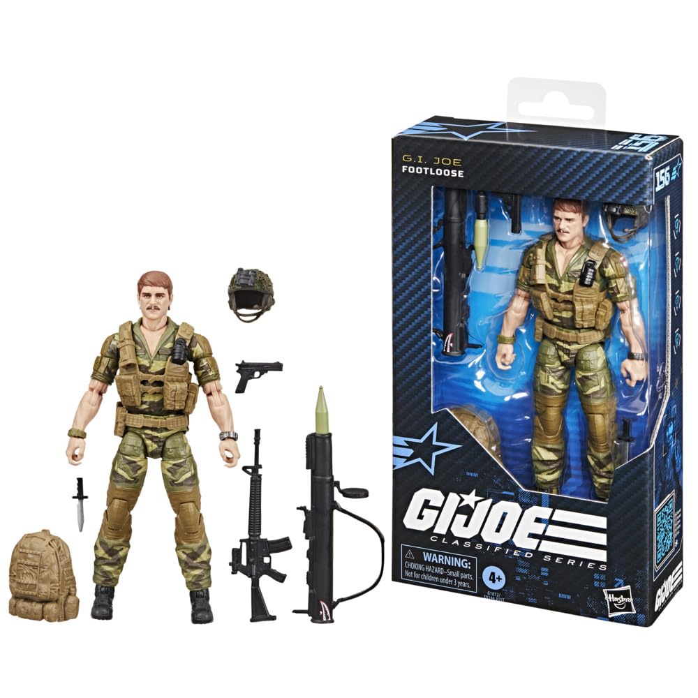 G.I. Joe Classified Series #156 Footloose — 6-Inch Figure with 8 Accessories