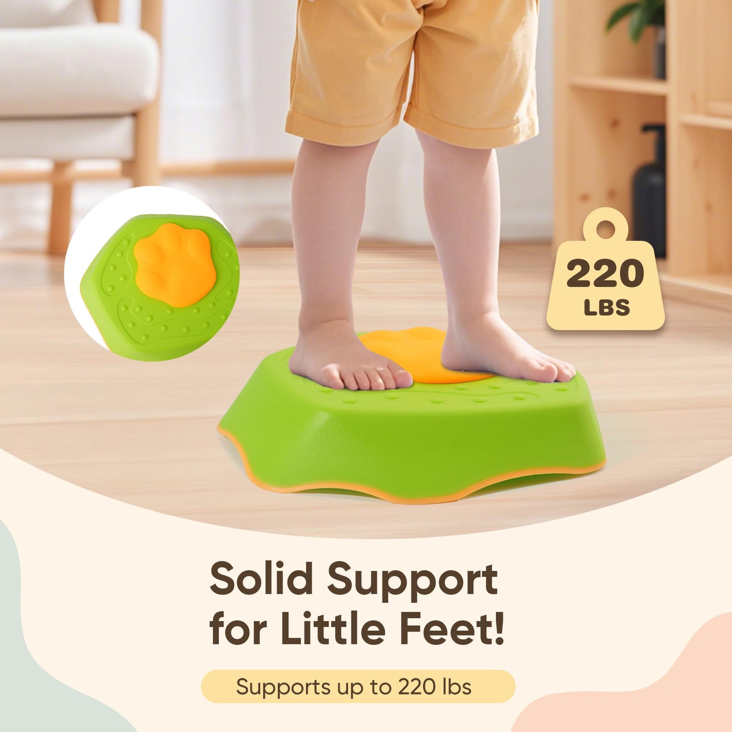 G-WING 5-Pack Stepping Stones with Sound Effects – Balance & Coordination for Toddlers