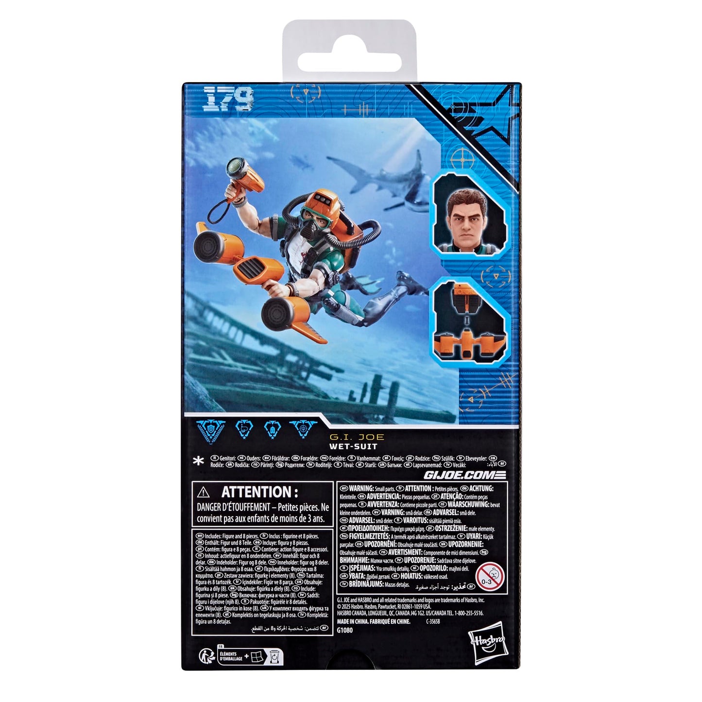 G.I. Joe Classified Series #179 Wet-Suit – 6-Inch Action Figure with 8 Accessories | Collectible