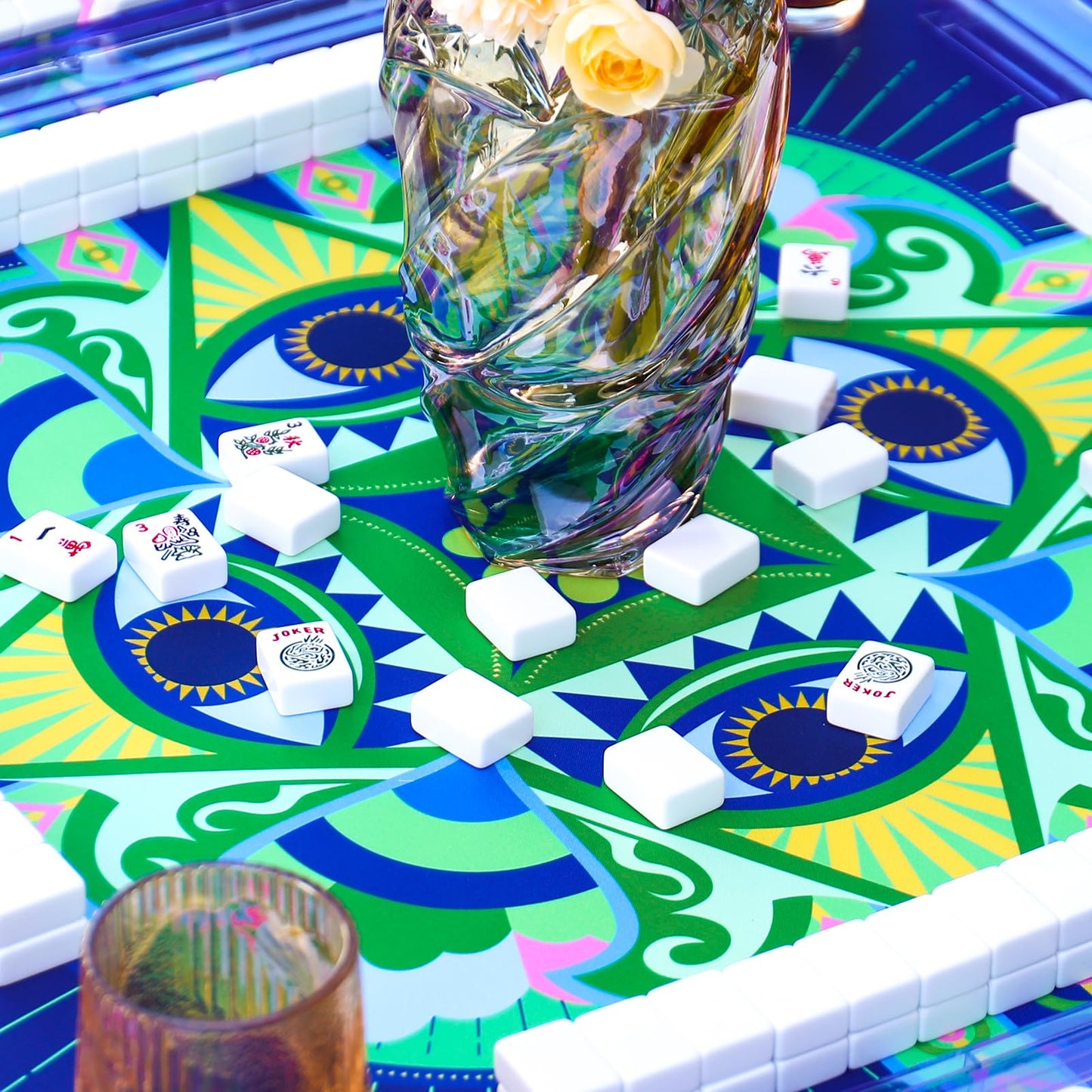 g00d4u Neoprene Mahjong Mat with Rules – 33x33, No Creases, Anti-Slip & Quiet Play
