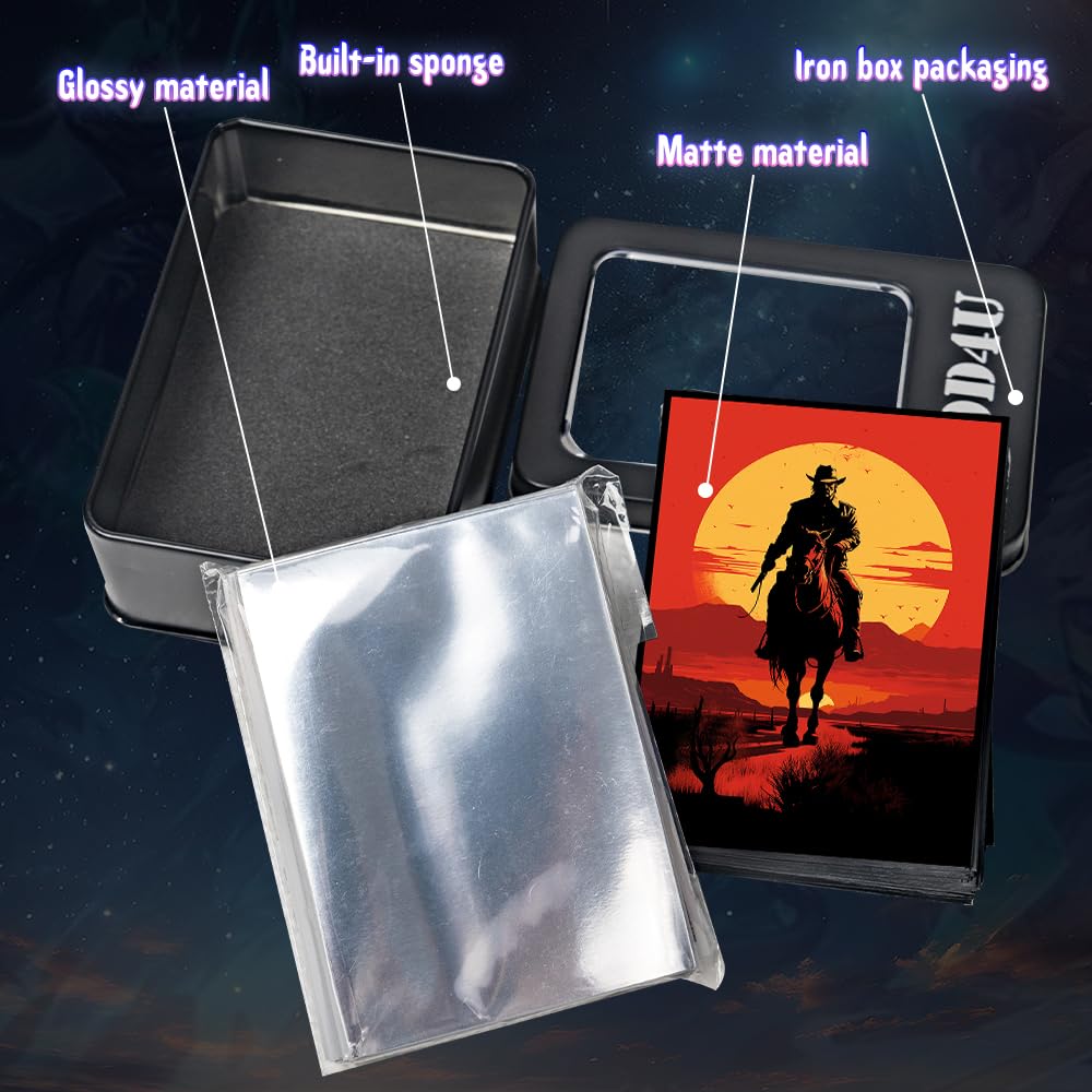 g00d4u MTG Card Sleeves – Ultra Clear Front & Matte Back, 100 Count Standard Size (Lone Ranger)