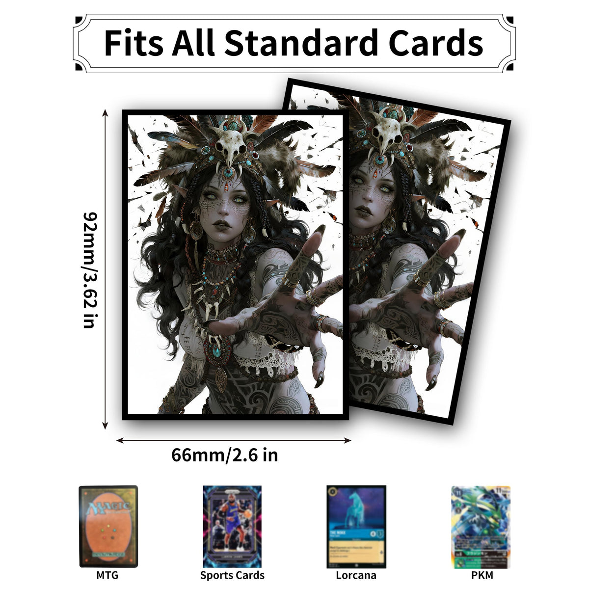 G00D4U MTG Card Sleeves – Ultra Clear Front, Matte Back, 100 Count Standard Size
