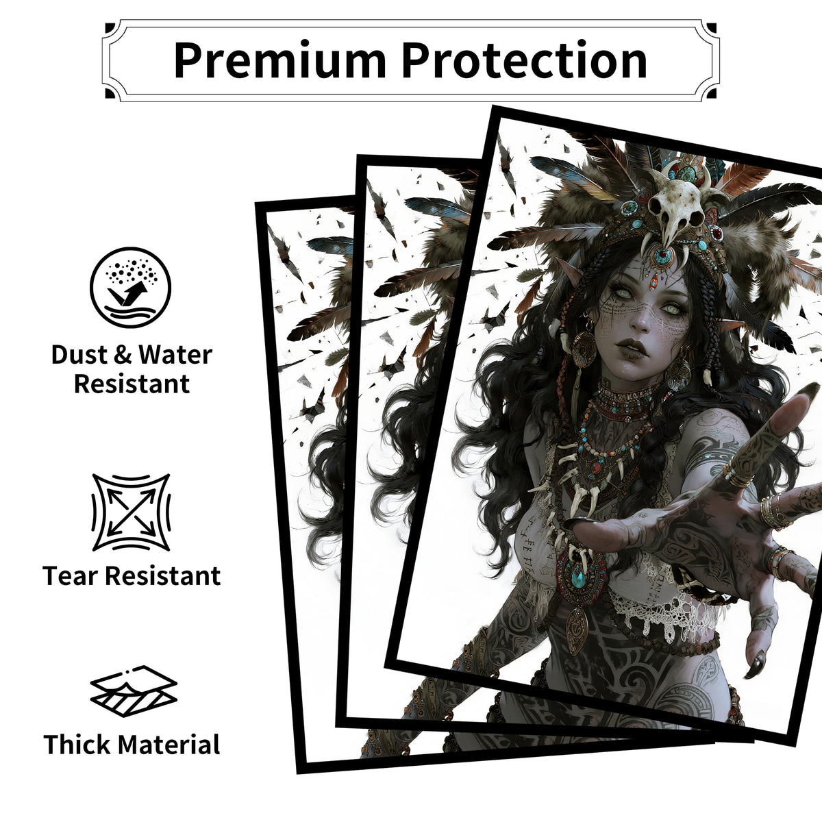 G00D4U MTG Card Sleeves – Ultra Clear Front, Matte Back, 100 Count Standard Size