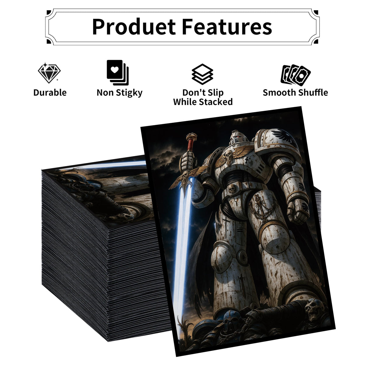 G00D4U MTG Card Sleeves – Ultra Clear Front, Matte Back, 100 Count Standard Size