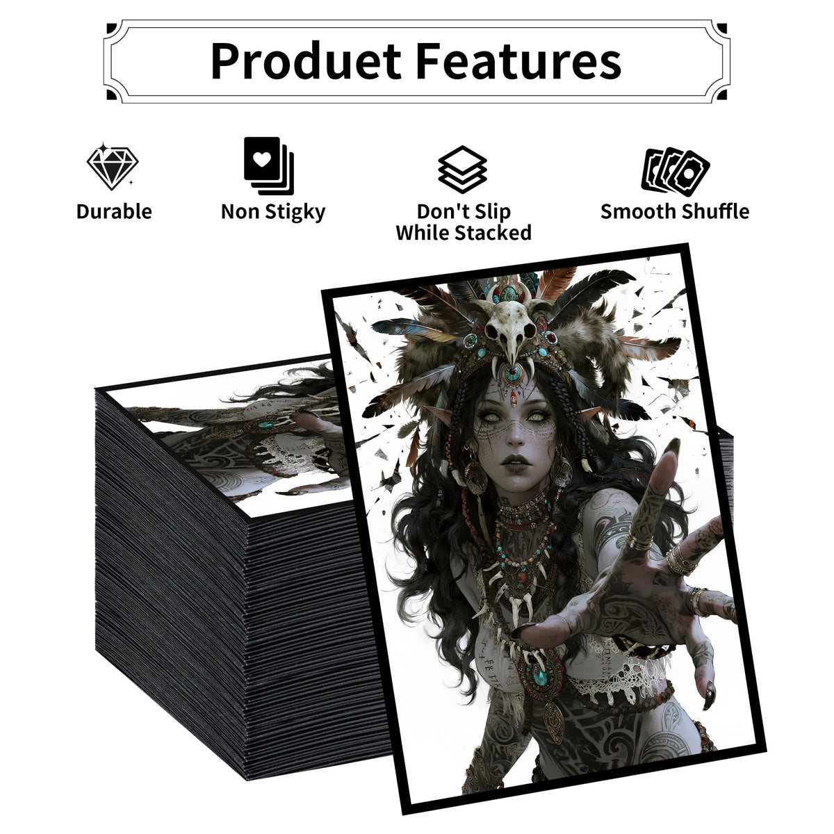 G00D4U MTG Card Sleeves – Ultra Clear Front, Matte Back, 100 Count Standard Size