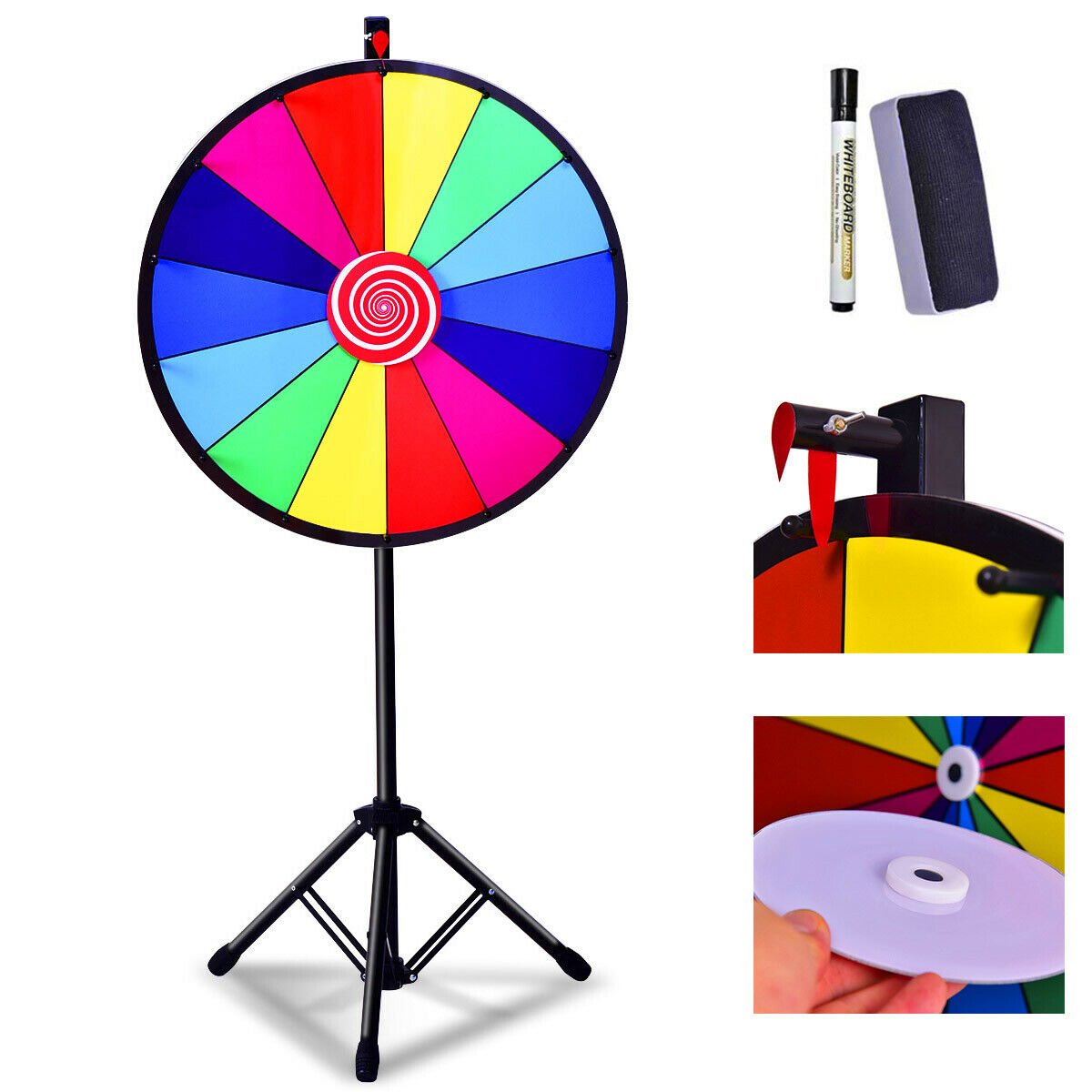Colored Fortune wheel with Height-Adjustable Tripod