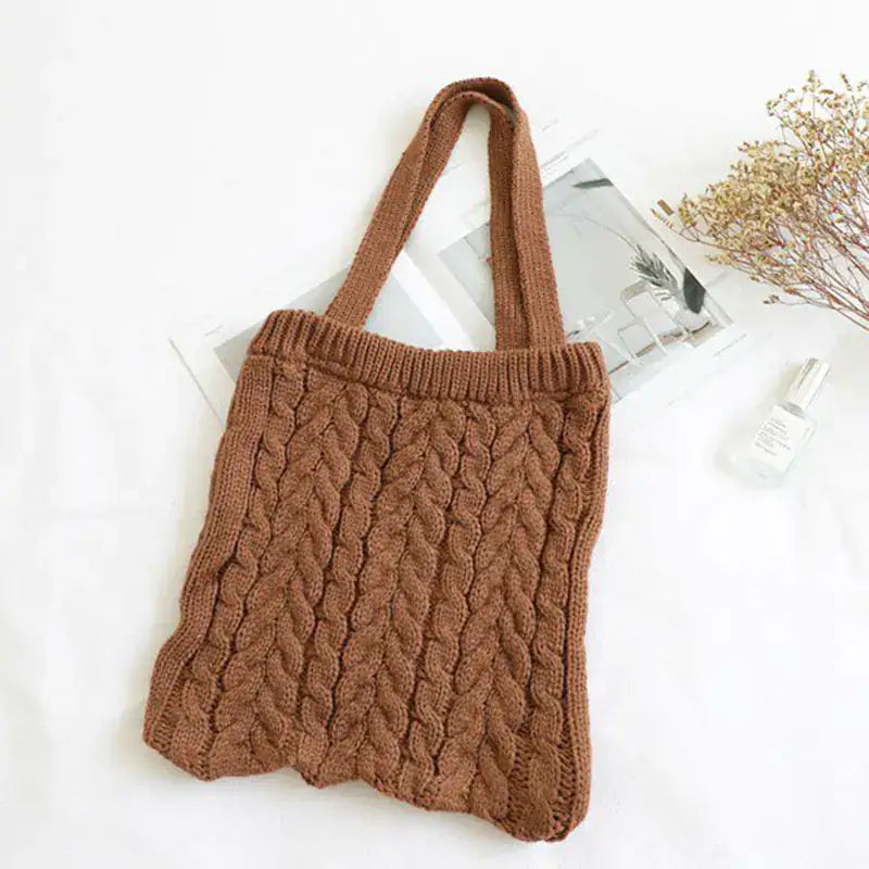 Soft Knit Plush Tote Bag
