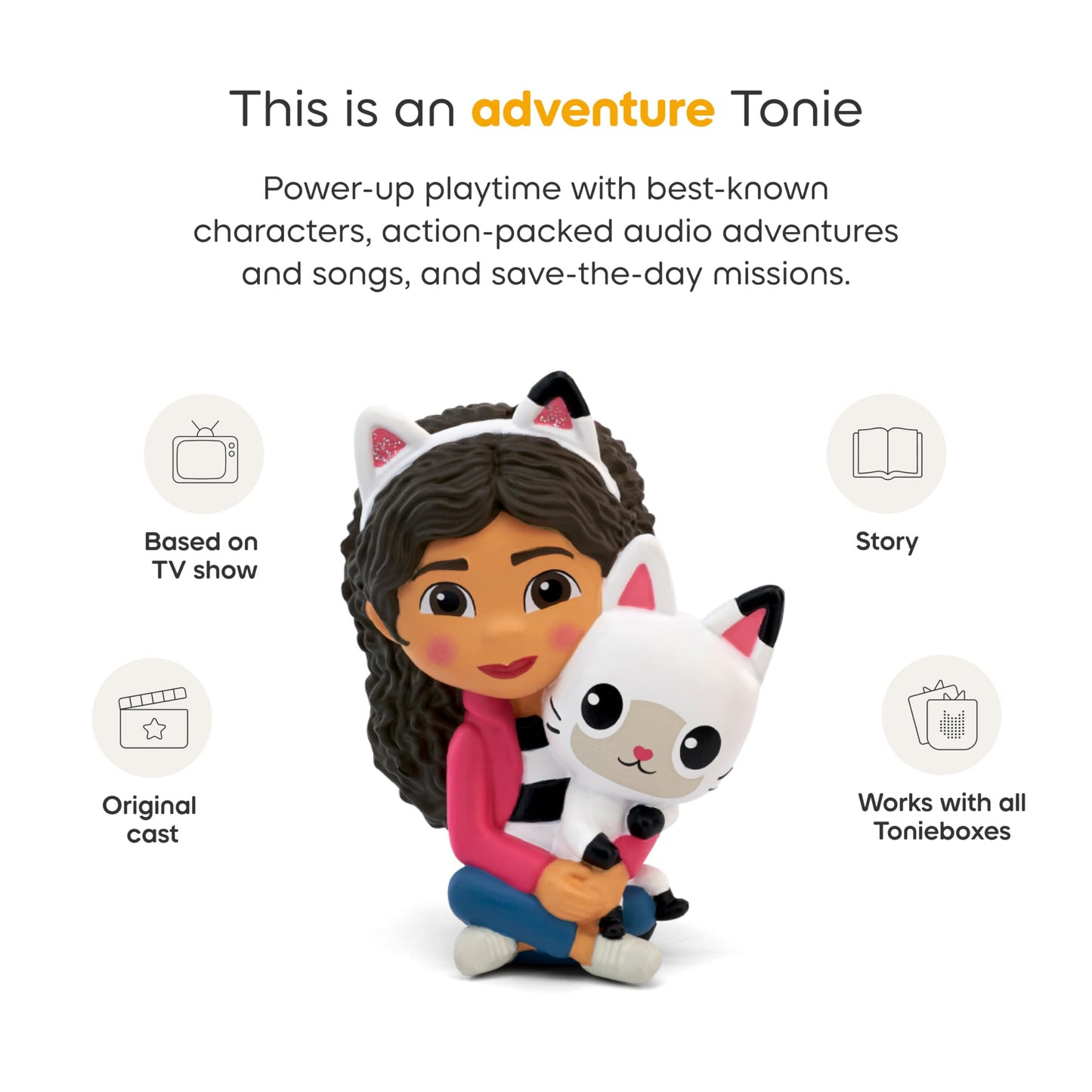 Tonies Gabby's Dollhouse Audio Toy Figurine — 2 Stories, 48 Minutes