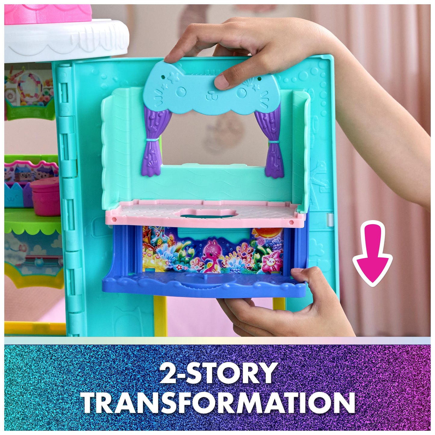 Gabby's Dollhouse: MerCat's Spa-wesome Bathroom Playset – 10-Piece Figure & Accessories