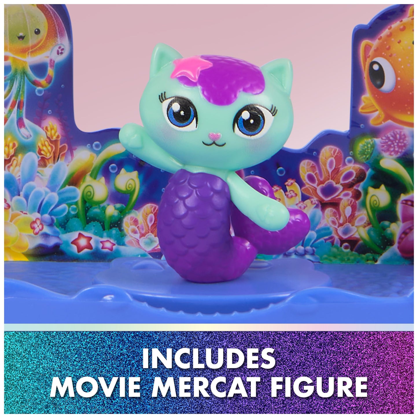 Gabby's Dollhouse: MerCat's Spa-wesome Bathroom Playset – 10-Piece Figure & Accessories
