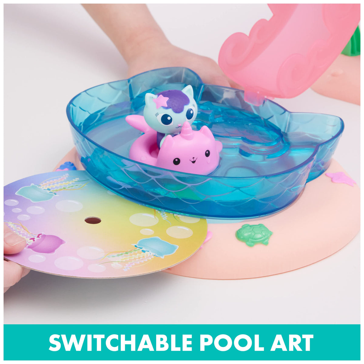 Spin Master Gabby’s Dollhouse Purr-ific Pool Playset with Gabby & MerCat