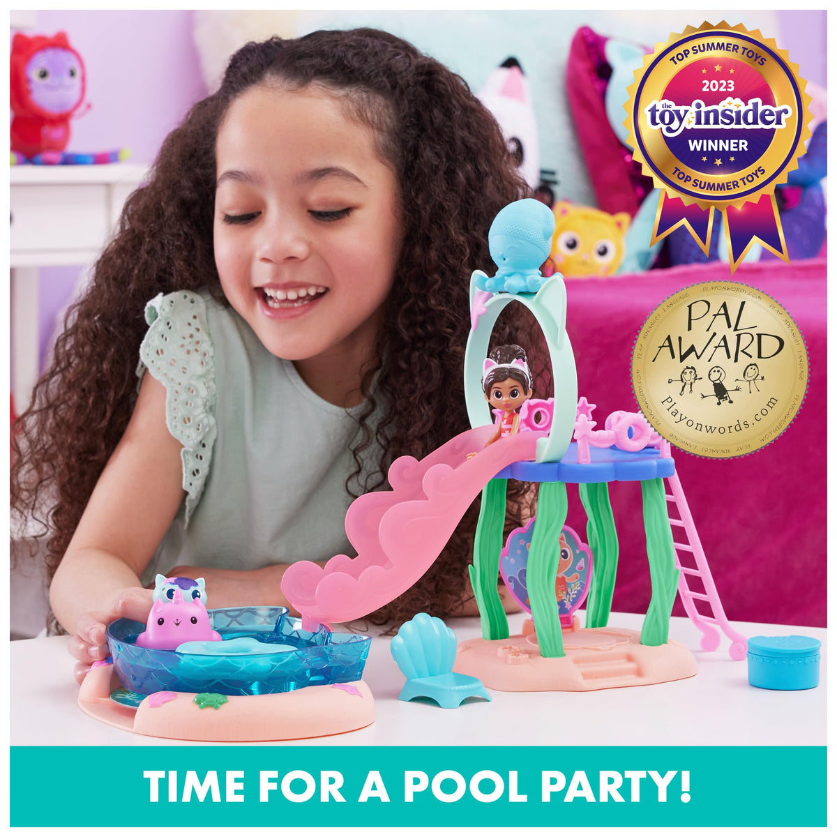 Spin Master Gabby’s Dollhouse Purr-ific Pool Playset with Gabby & MerCat
