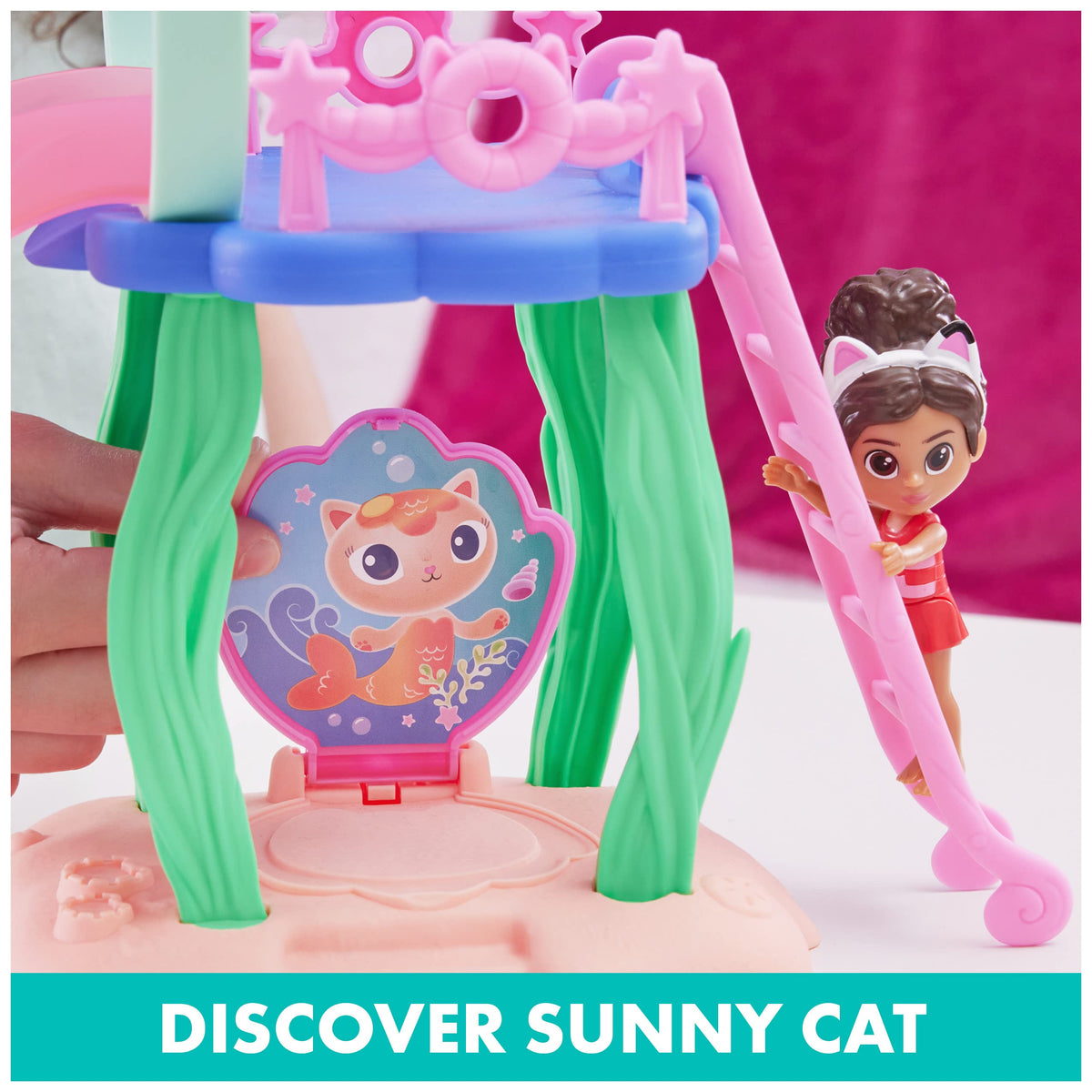 Spin Master Gabby’s Dollhouse Purr-ific Pool Playset with Gabby & MerCat
