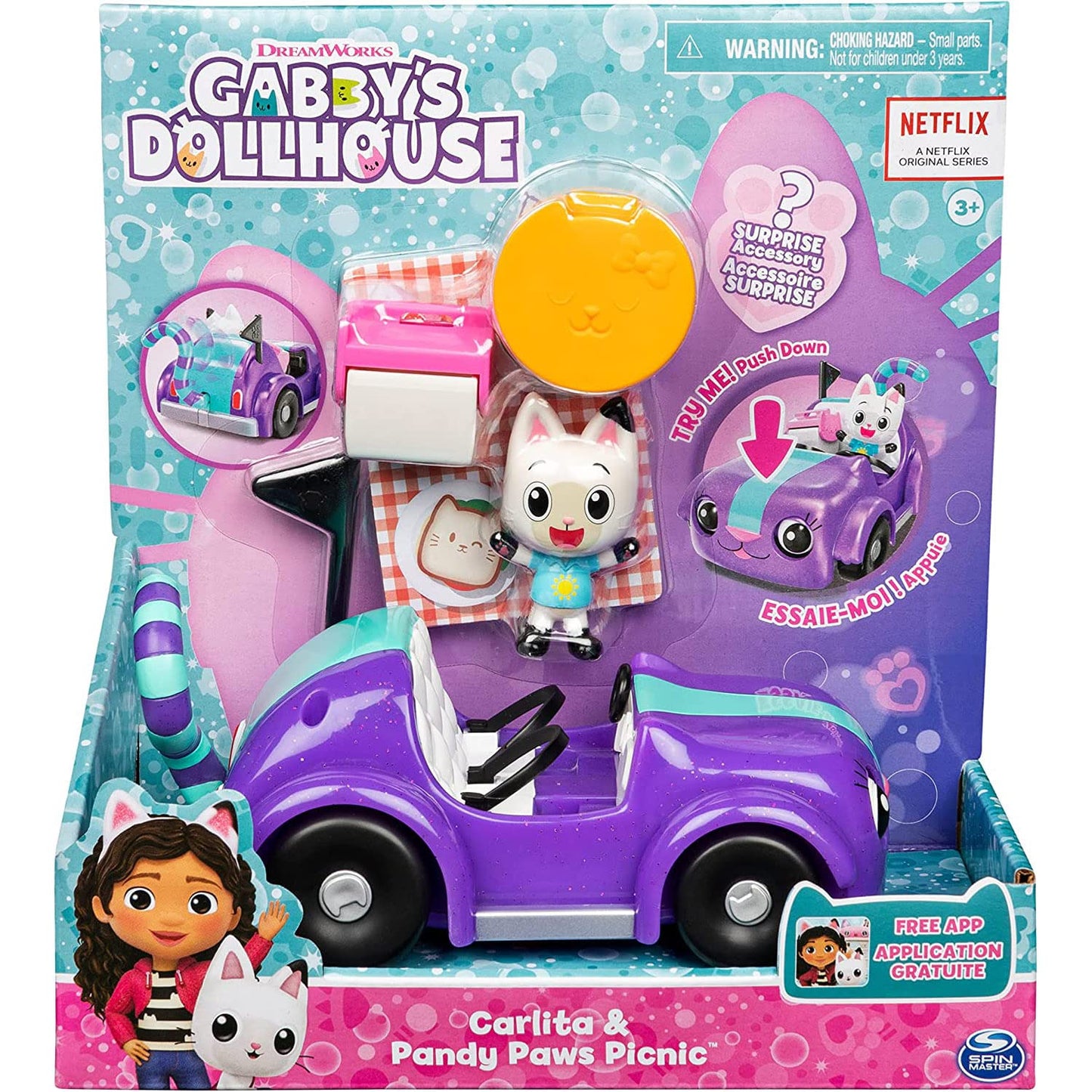 Carlita's Car with Pandi Panda | Gabby's Dollhouse Toy Set for Ages 3+