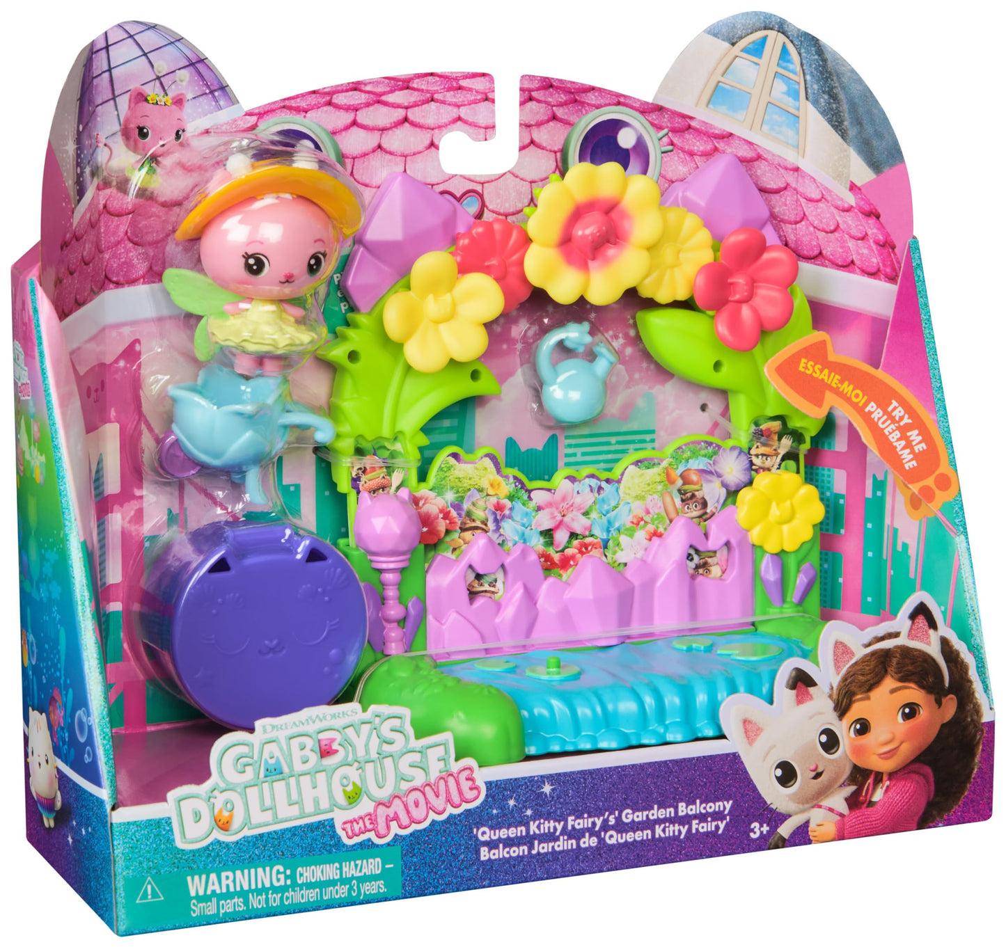 Gabby's Dollhouse: Queen Kitty Fairy's Garden Balcony – Movie Playset & Accessories
