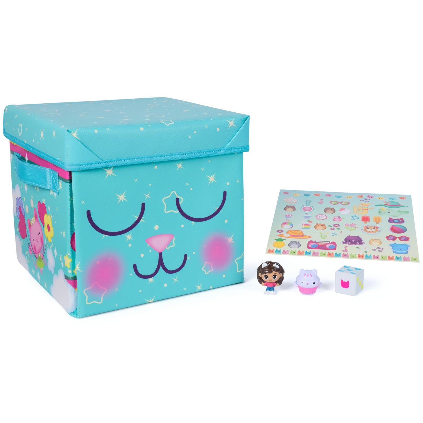 DreamWorks Gabby’s Dollhouse Gabby Cat Playmat – 2 Figures, Board Game & Storage Box