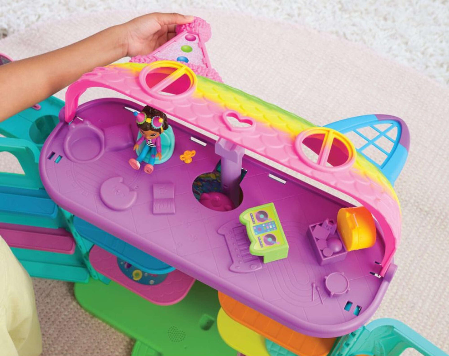 Gabby’s Celebration Dollhouse — 25-Inch Rainbow Playset with Gabby Girl Figure, 6 Rooms & 10 Sounds
