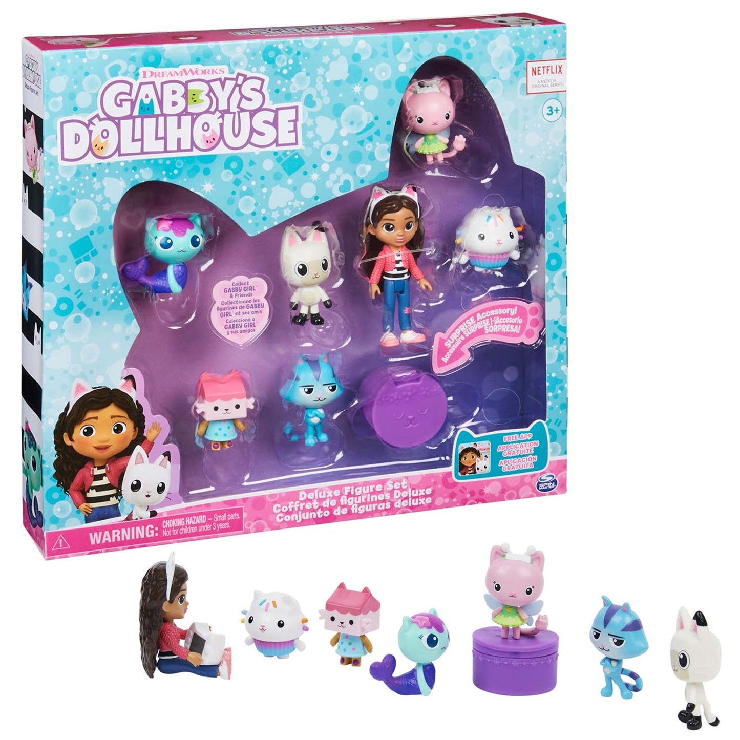 DREAMWORKS Gabby’s Dollhouse Deluxe Figure Gift Set – 7 Figures + Dollhouse Delivery